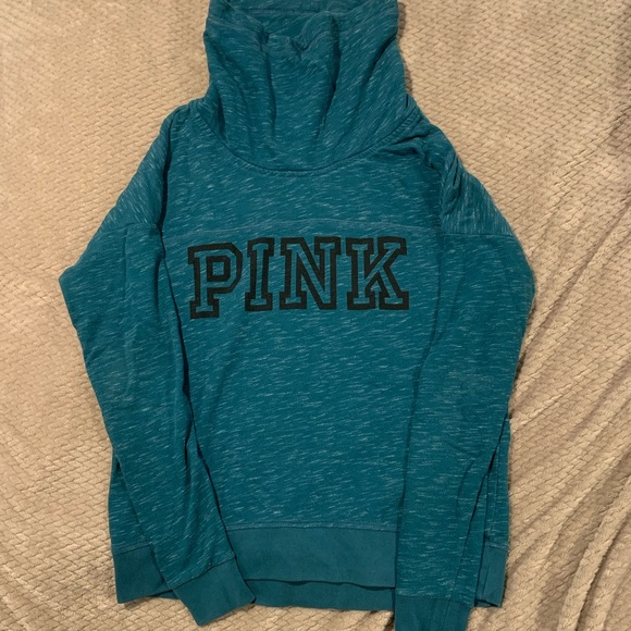 PINK Victoria's Secret Sweaters - Victoria’s Secret Pink Cowl Neck Hoodie